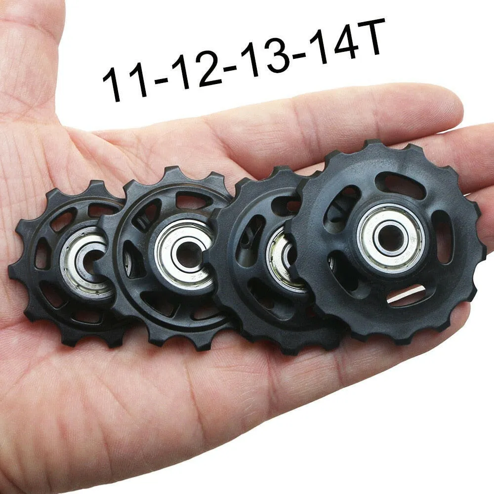 11T 12T 13T 14T MTB Bicycle Rear Guide Wheel Road Bike Rear Derailleur Pulley Roller Bearing Outdoor Mountain Bike Cycling Parts