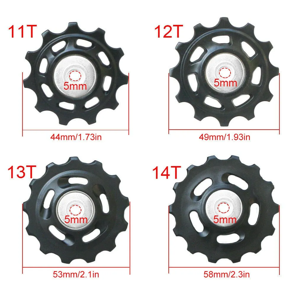 11T 12T 13T 14T MTB Bicycle Rear Guide Wheel Road Bike Rear Derailleur Pulley Roller Bearing Outdoor Mountain Bike Cycling Parts