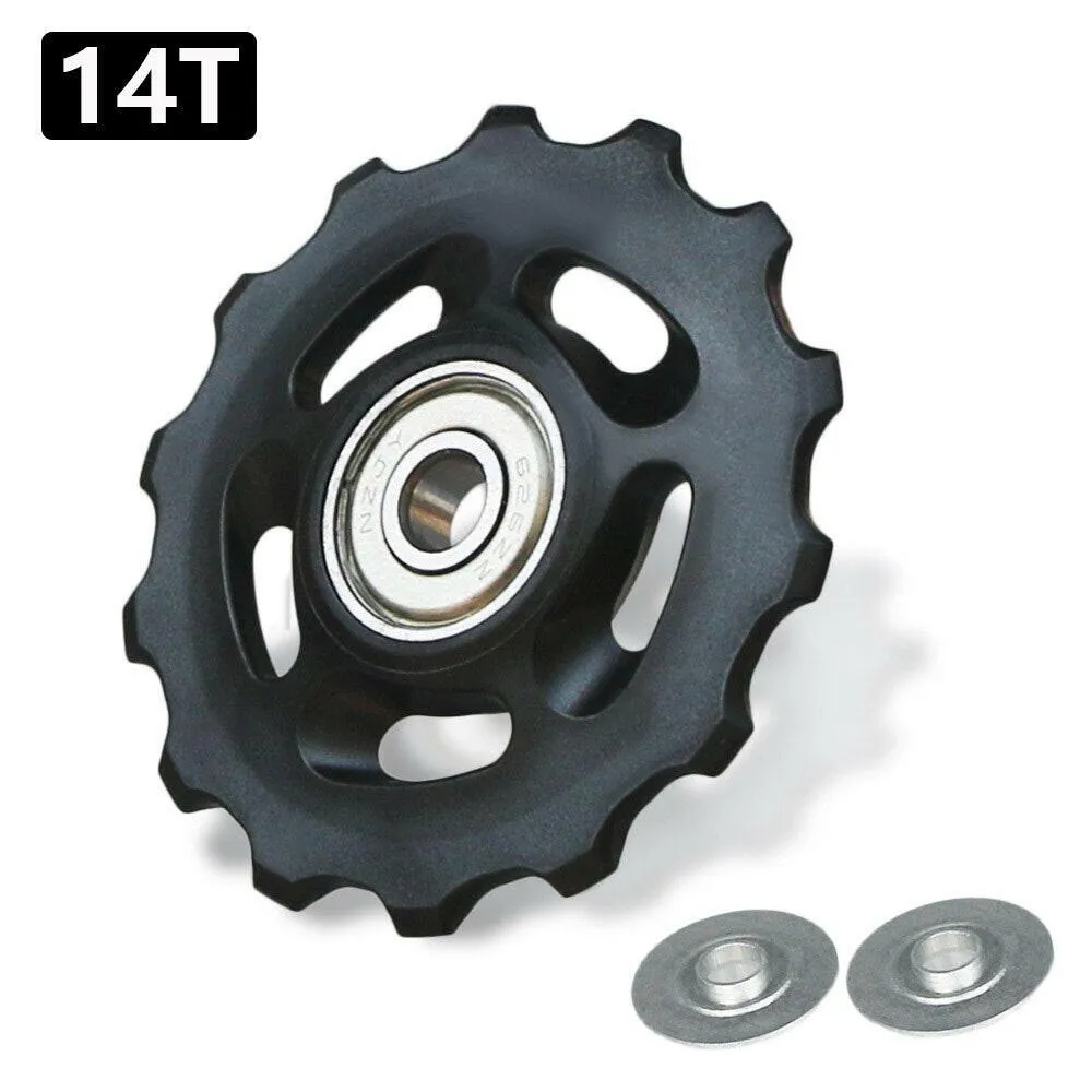 11T 12T 13T 14T MTB Bicycle Rear Guide Wheel Road Bike Rear Derailleur Pulley Roller Bearing Outdoor Mountain Bike Cycling Parts