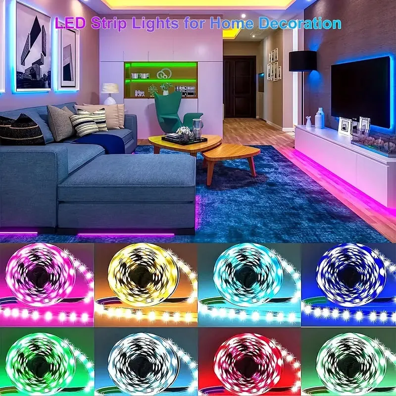 150FT Smart Led RGB LED Lights Music Sync Color Changing Light with App