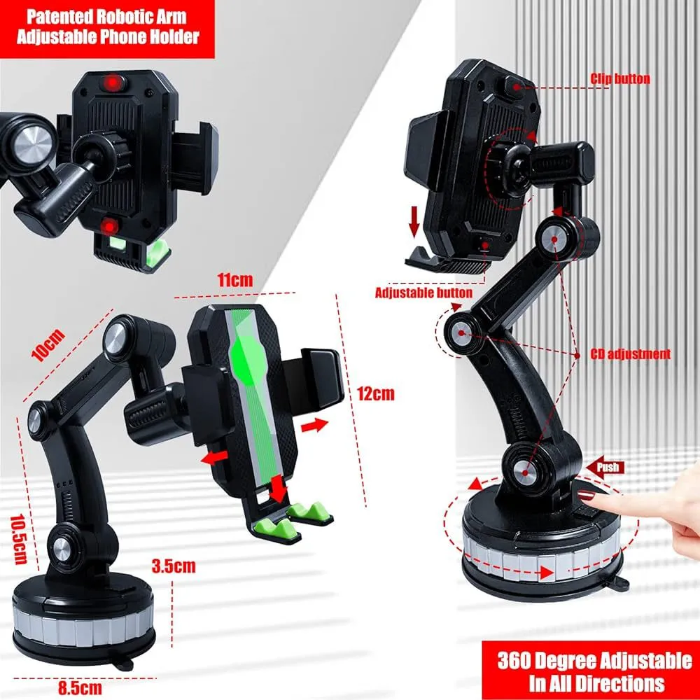 ZP-X0566 360-Degree Rotating Car Mobile Phone Holder - Enhanced Stability and Adjustable Viewing Angle