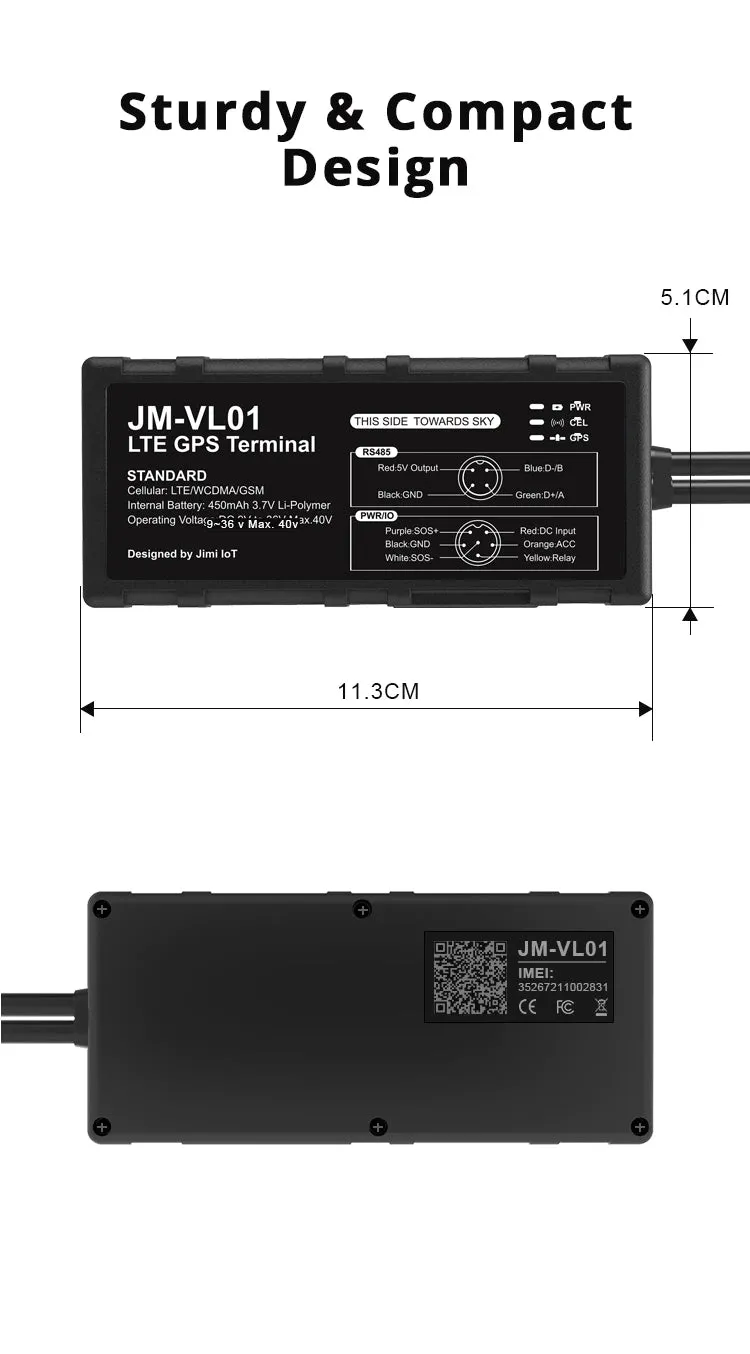 4G Hardwired Car GPS Tracker JM-VL01