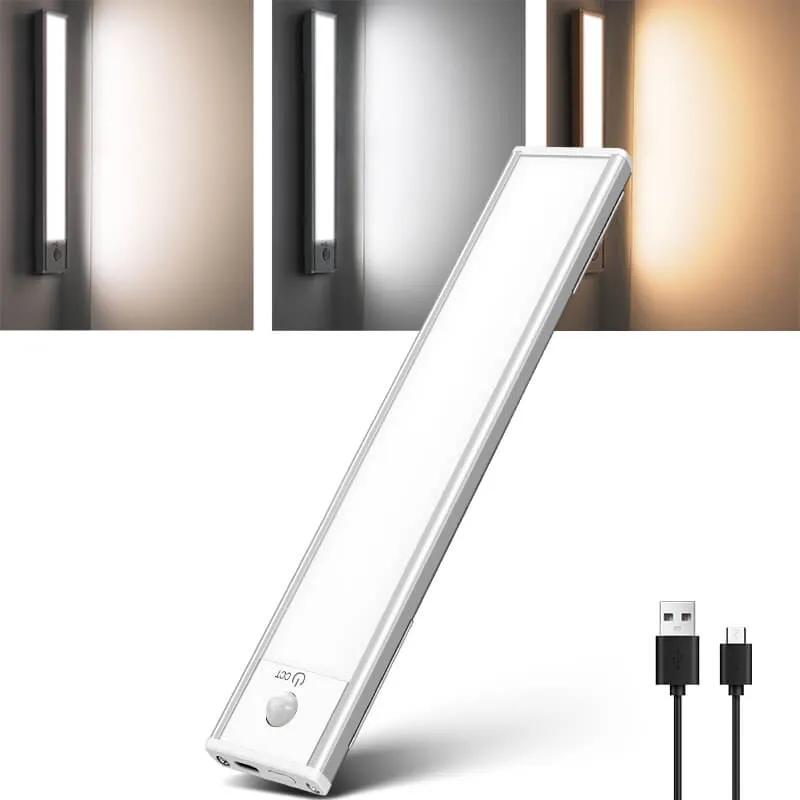 78-LED Under Cabinet Lighting Rechargeable Closet Light With Motion Sensor