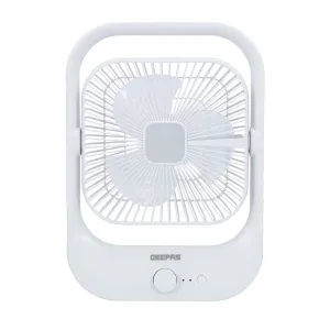 8" Rechargeable Fan With LED Light