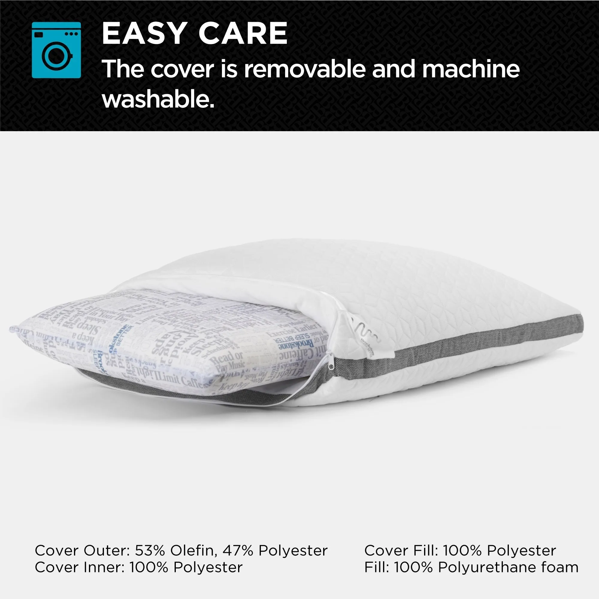 Brookstone Perfect 2-in-1 Comfort Pillow