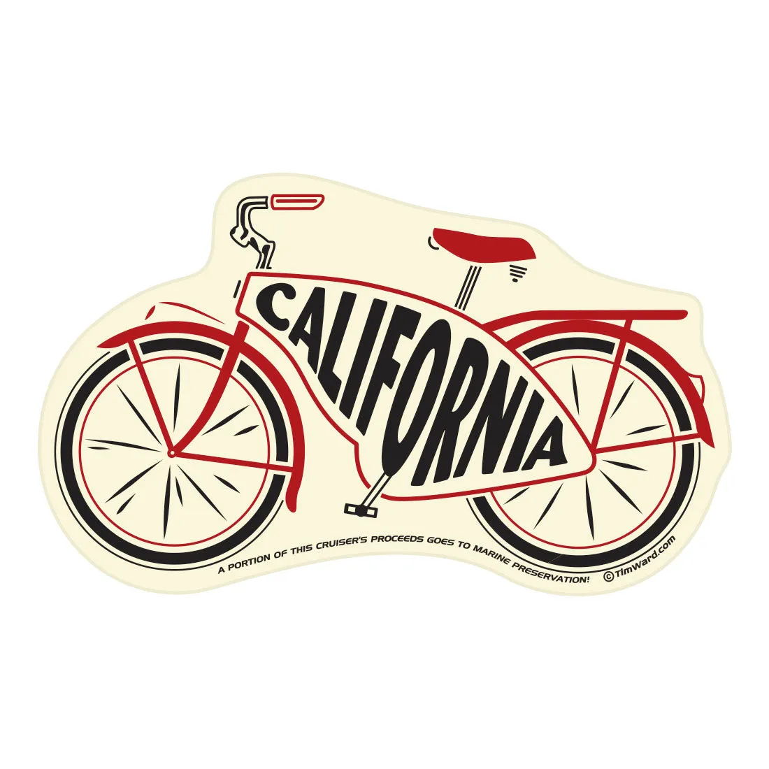 California Cruiser Bike Sticker