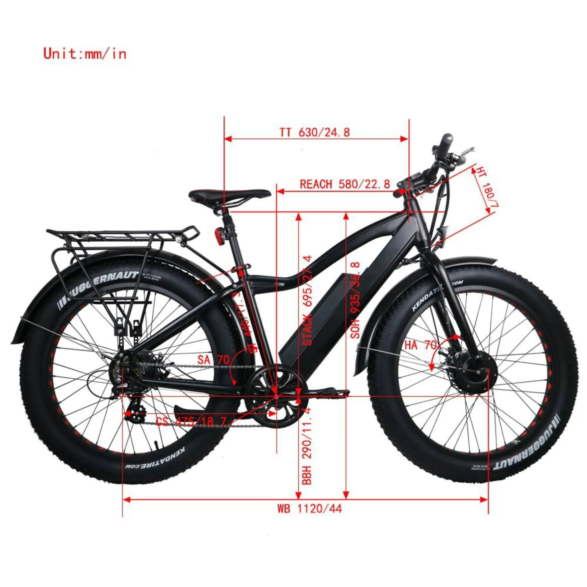 Eunorau 250W 350W Fat AWD Dual Motor Electric Fat tire Bike