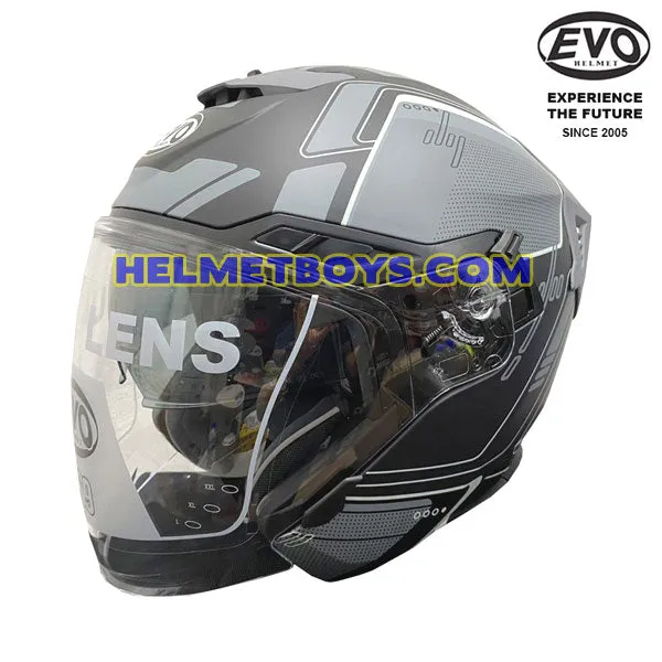 EVO RS9 Motorcycle Sunvisor Helmet ELECTRO GREY