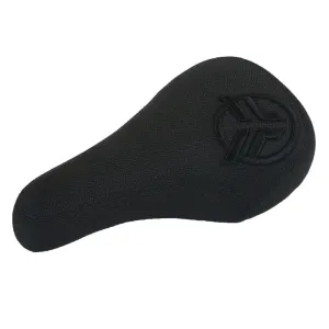 Federal BMX Mid Stealth Logo Seat - Black With Raised Black Embroidery