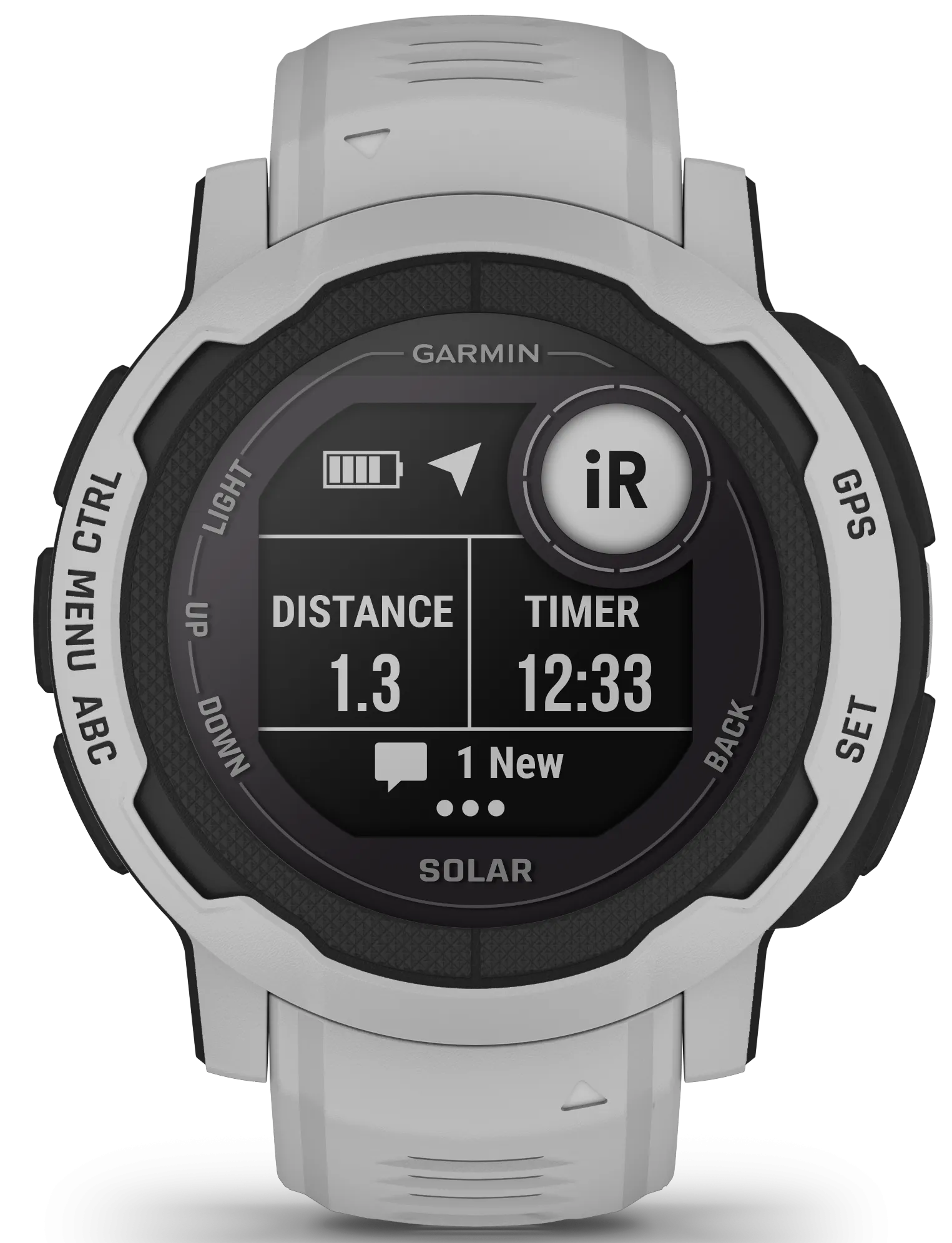 GRM Watch Instinct 2 Solar GPS Mist Gray Smartwatch