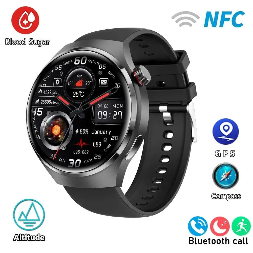 GT4 Pro GPS NFC Smart Watch Men AMOLED Screen IP68 Waterproof 2024