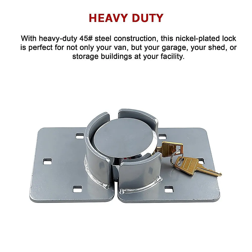 Heavy-Duty Van Door Lock, Brackets & 2 Keys, 45# Steel