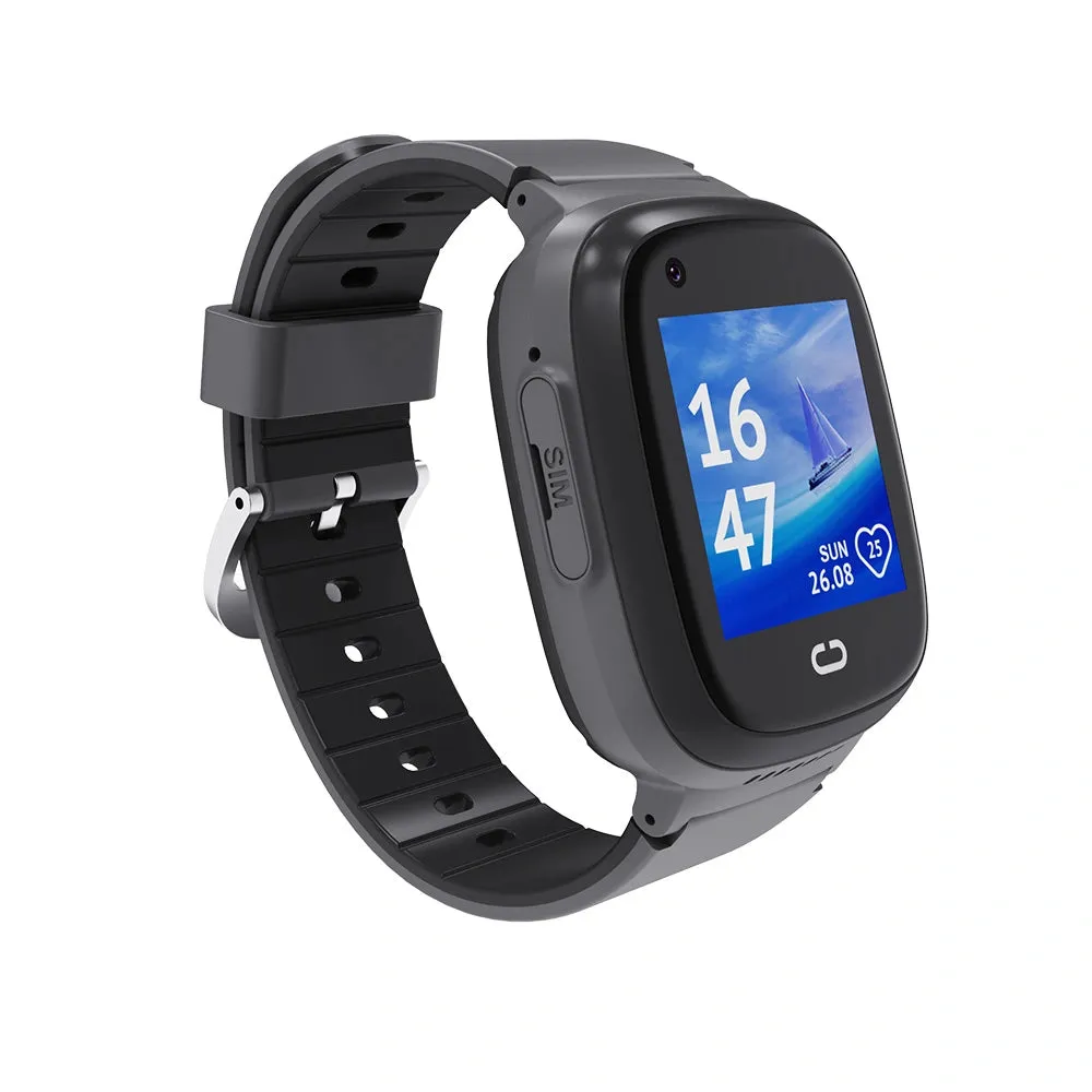 Kids Water Resistant GPS Smart Watch - Black