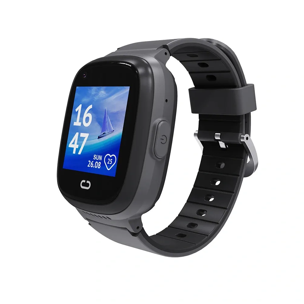 Kids Water Resistant GPS Smart Watch - Black