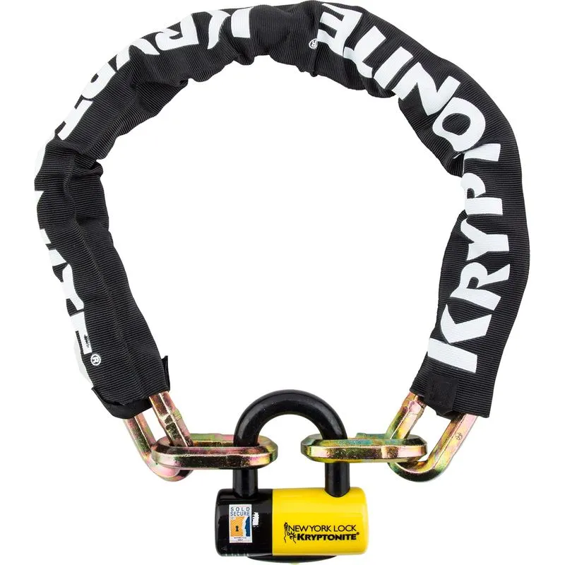 Kryptonite New York Fahgettaboudit Chain 1410 and Disc Lock: 3.25' (100cm)