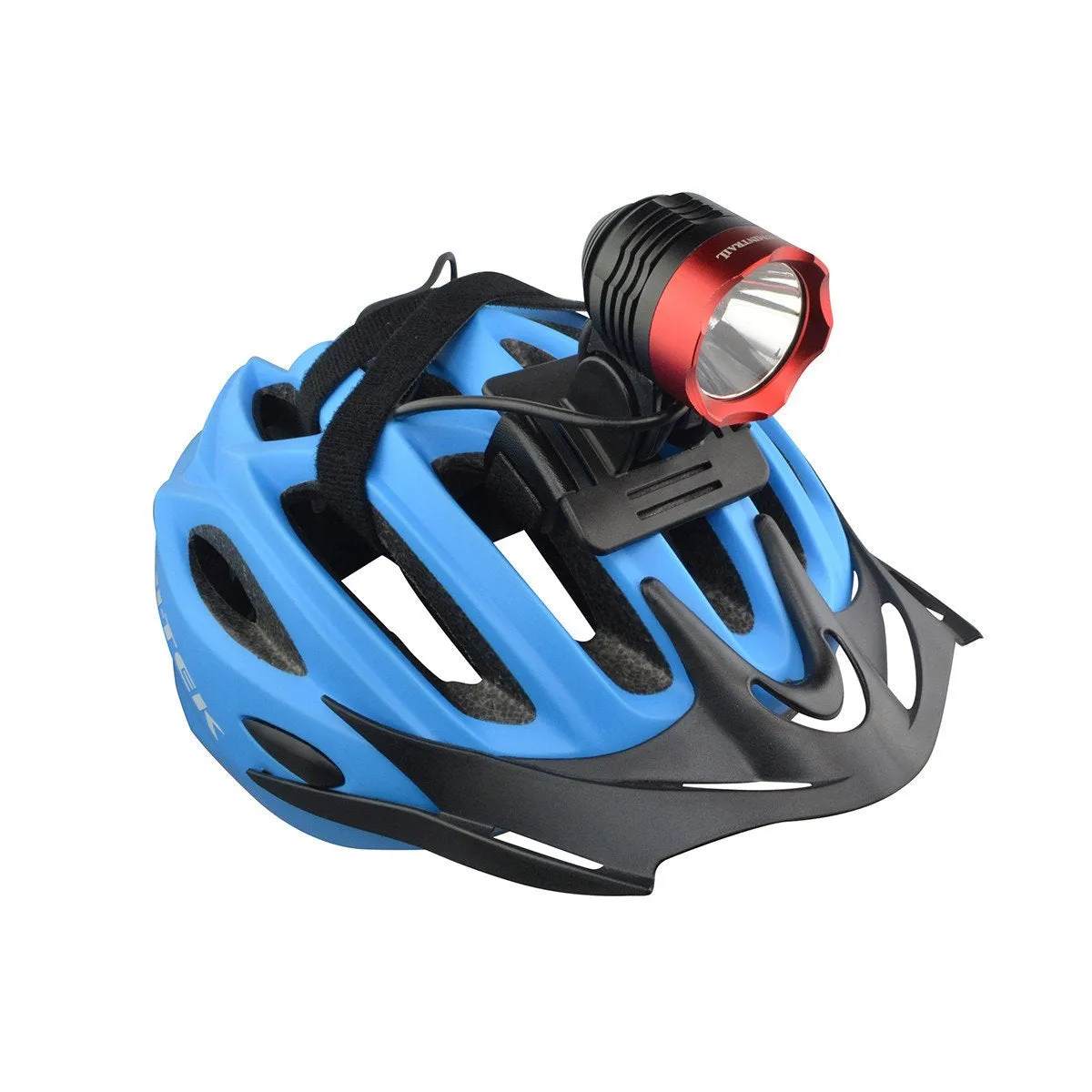 LED Bicycle Headlight Set with Helmet Mount - 1000 Lumen