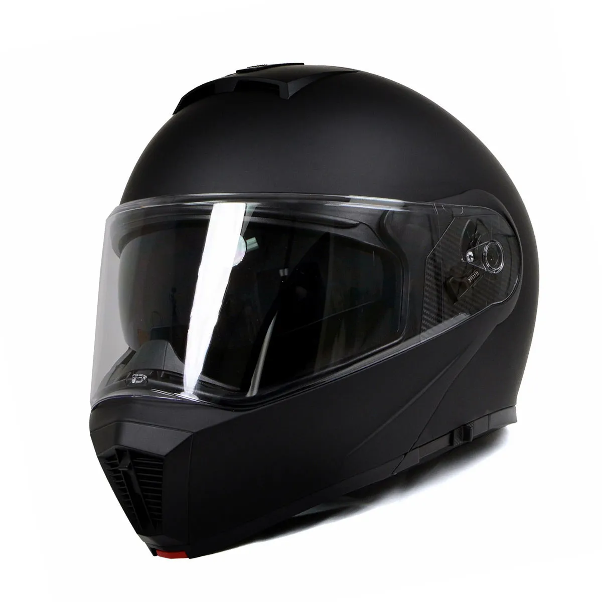 Milwaukee Helmets MPH9812DOT Flat Black 'Menace' Advanced Motorcycle Modular Helmet for Men and Women Biker w/ Drop Down Visor