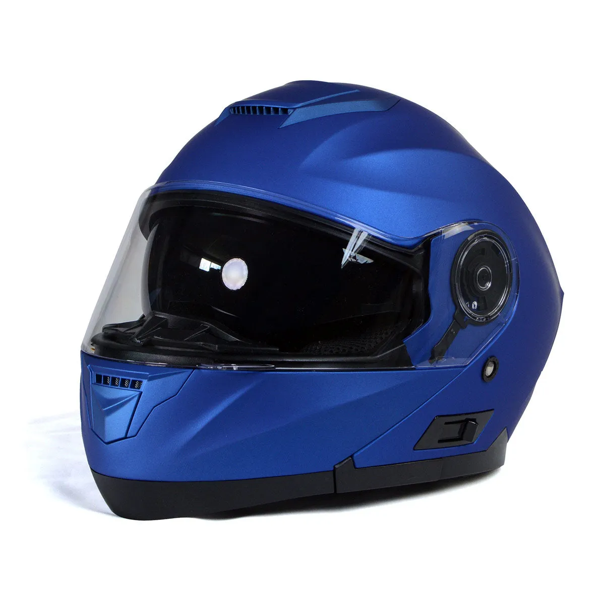 Milwaukee Helmets MPH9818DOT 'Breeze' Blue Advanced Motorcycle Modular Helmet for Men and Women Biker w/ Drop Down Visor