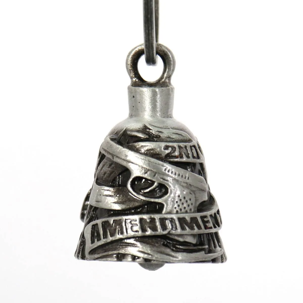 Milwaukee Leather MLB9001 '2nd Amendment' Motorcycle Good Luck Bell | Key Chain Accessory for Bikers