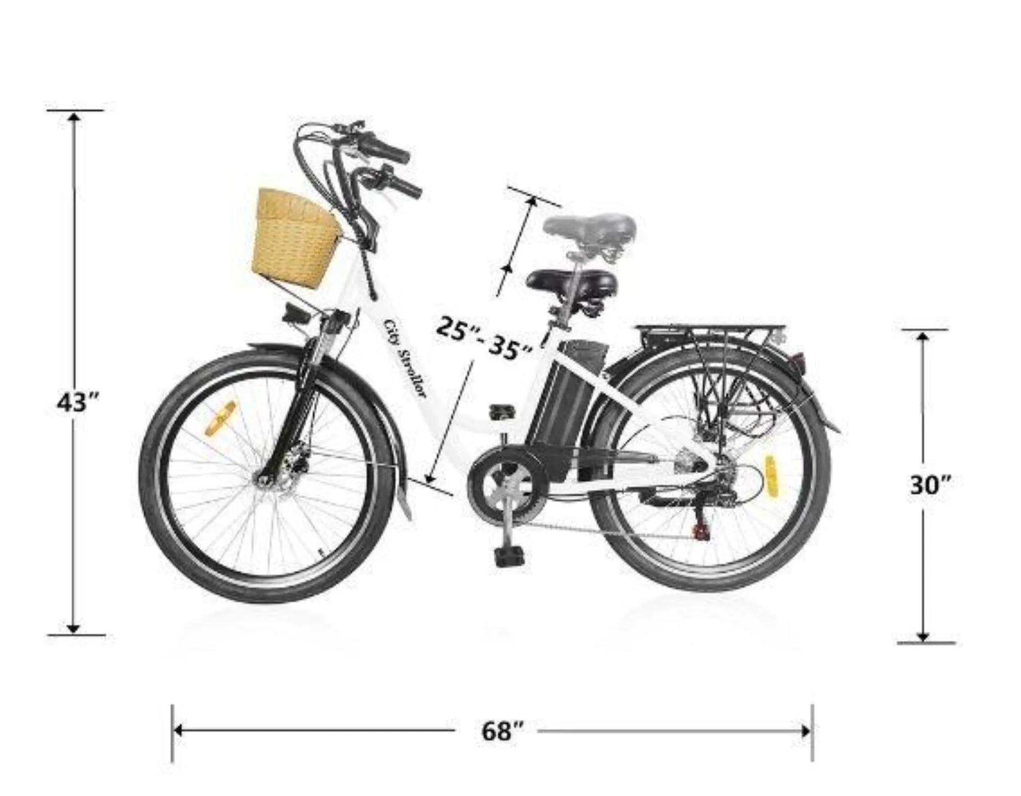 Nakto 350W 26'' City Strollor Electric Bike