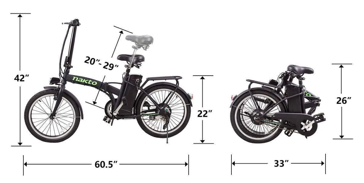 Nakto Fashion 36V 20" Folding Electric Bicycle