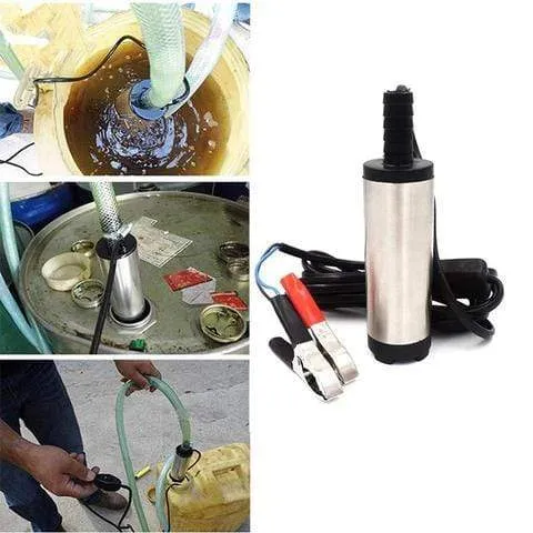 Portable Mini 12V 24V DC Electric Submersible Pump For Pumping Diesel Oil Water Aluminum Alloy Shell 12L/min Fuel Transfer Pump