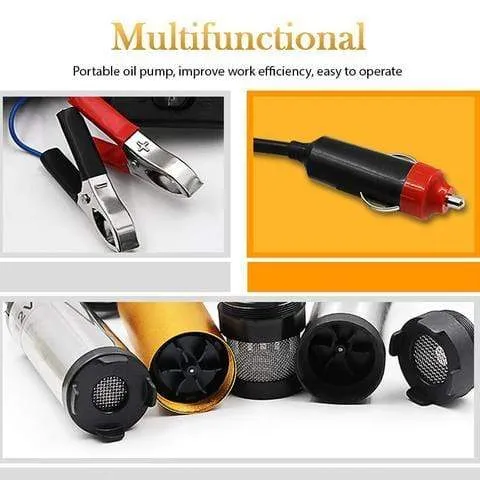 Portable Mini 12V 24V DC Electric Submersible Pump For Pumping Diesel Oil Water Aluminum Alloy Shell 12L/min Fuel Transfer Pump