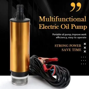 Portable Mini 12V 24V DC Electric Submersible Pump For Pumping Diesel Oil Water Aluminum Alloy Shell 12L/min Fuel Transfer Pump