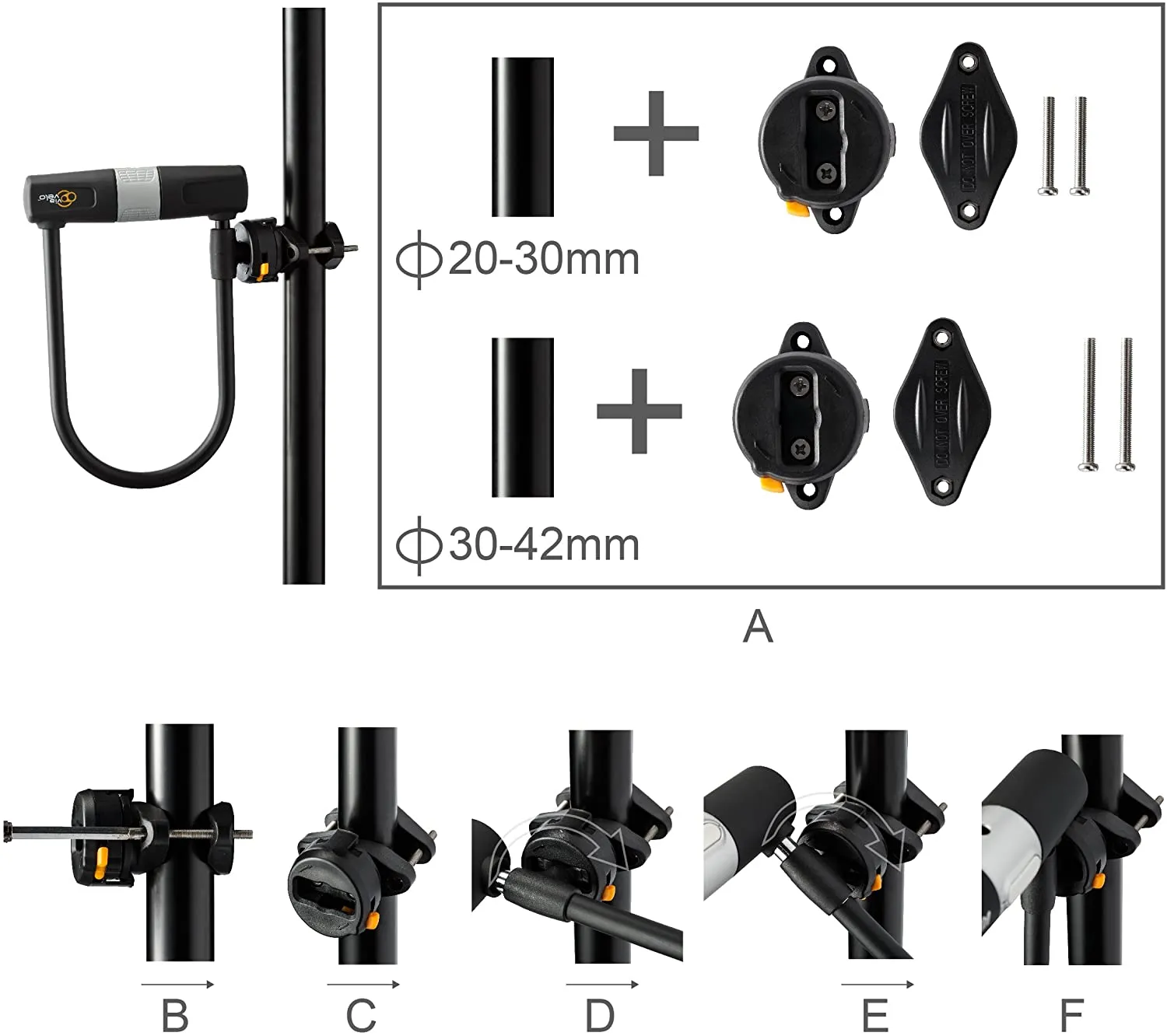 Via Velo Heavy Duty Bicycle U-Lock