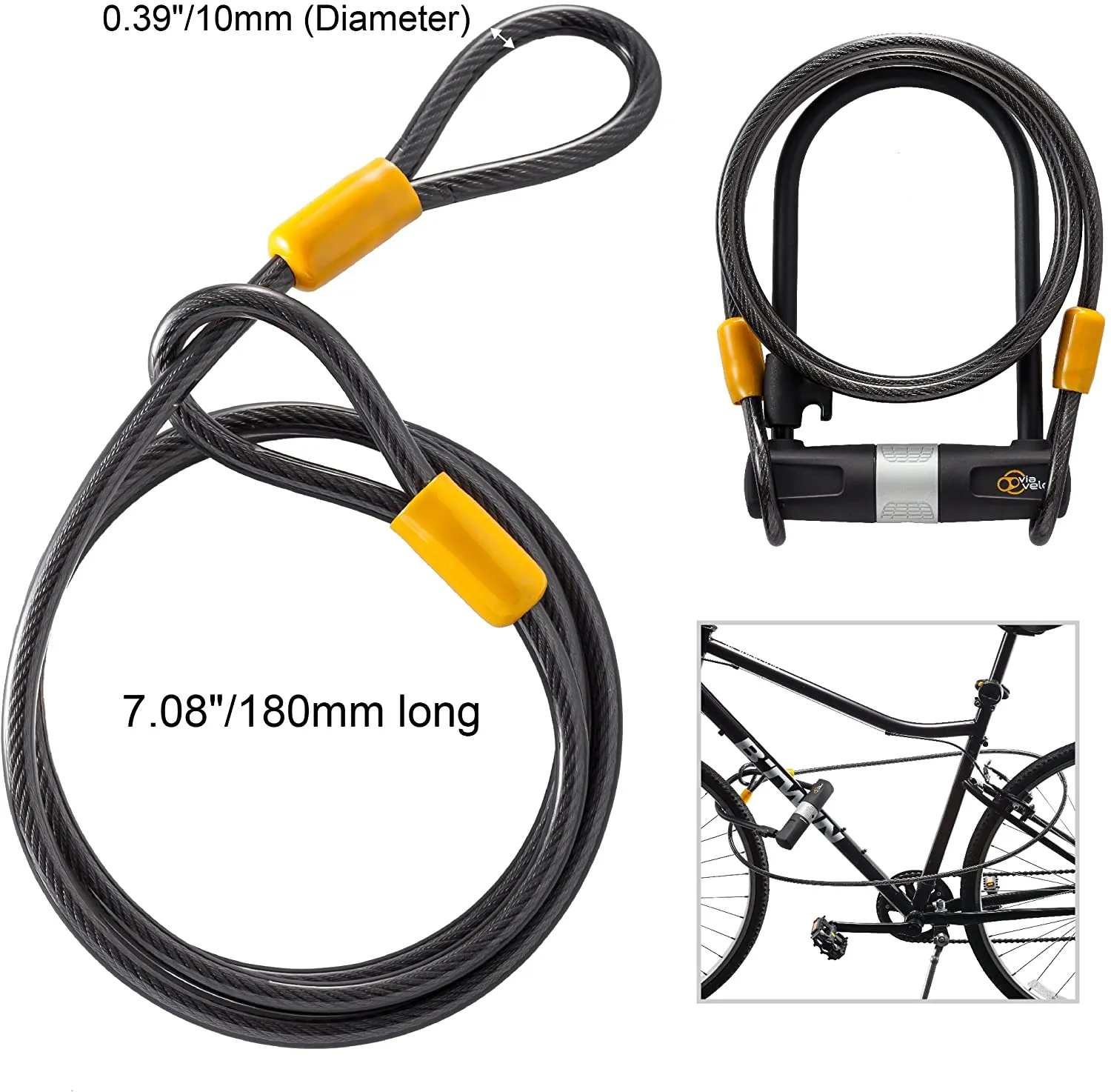 Via Velo Heavy Duty Bicycle U-Lock