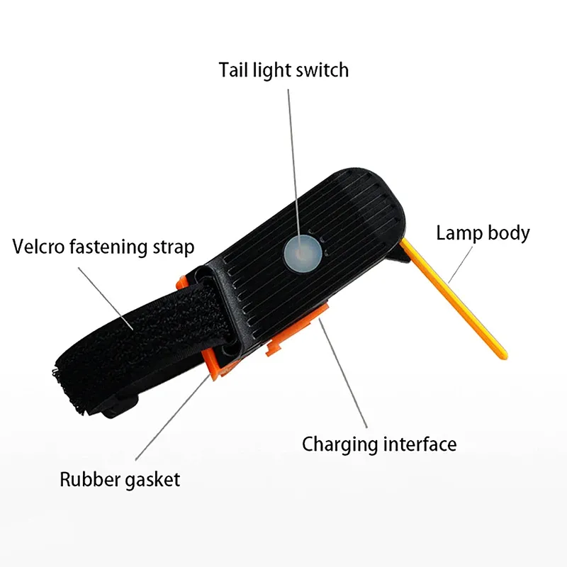 Waterproof Rechargeable LED Safe Ride Bike Tail Light